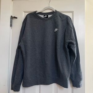 Mens nike crew sweatshirt- grey